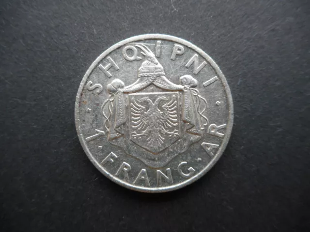 Albania 1 Frang Ar 1937 Zog I (KM# 16)