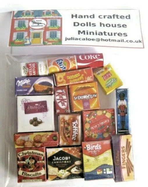 Grocery Boxes Dolls House Miniatures