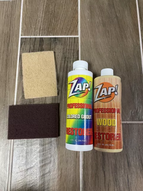 Zap Professional Colored Grout Restorer Grout To Original And Wood Restorer 12oz