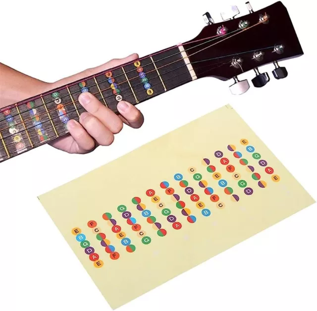 13 Guitar Fretboard Note Stickers Map Fingerboard Fret For Beginners Clear
