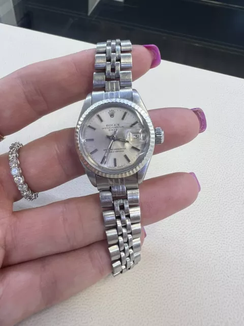 26mm Ladies Rolex Oyster Perpetual Date SS Jubilee Watch Ref.6917