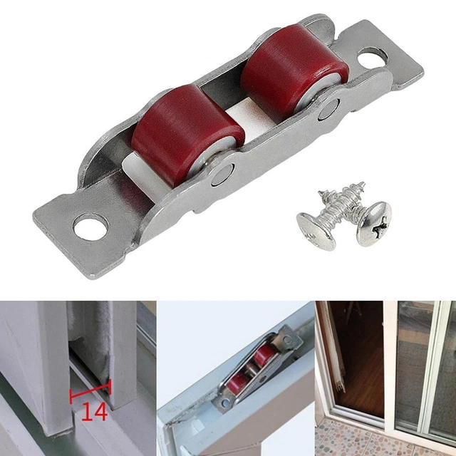 Poulies Coulissantes Pour Fenêtre 4 Pièces - Alliage Zinc 59x13x13 Mm - Neuf Avec Vis - Uxcell