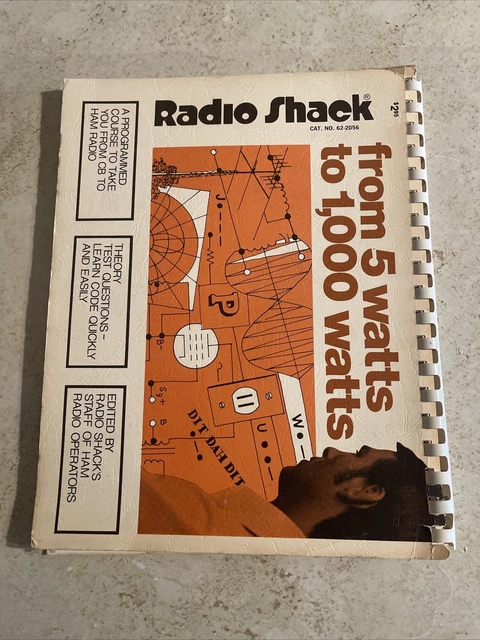 VTG 1974 Original Radio Shack From 5 Watts to 1000 Watts Ham Radio Book 62-2056