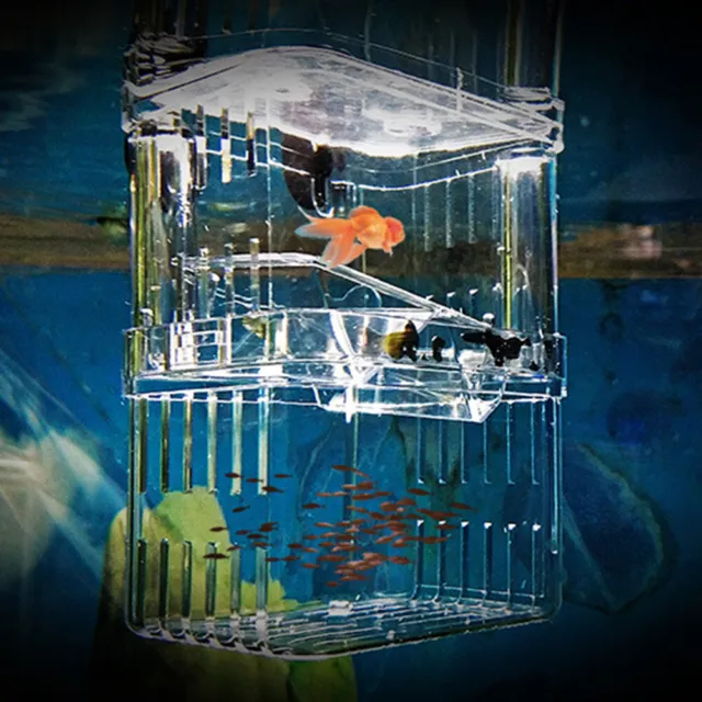 Aquarium Hatcher Trap Fish Breeding Box Tank Fry Pregnant Breeder Isolation Case