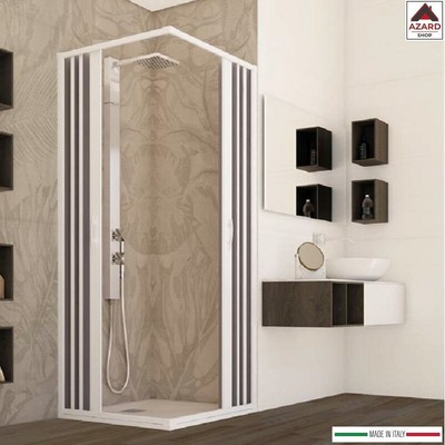 Taco Box doccia PVC cabina angolare soffietto in acrilico riducibile su misura 