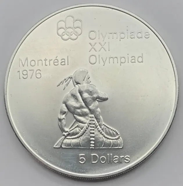 1974 Silver (.925) Canadian Olympic 5 Dollar Coin - Only 104,684 Minted