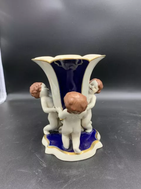 Ceramica Vaso Royal Dux Putti