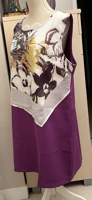 Robe Talia Benson Violette à Fleurs - Taille Unique - Longueur Genou - NEUVE Avec étiquettes
