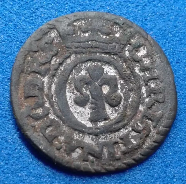 1 Solidus - Christina  1641 Swedish Livonia. Billon Coin.