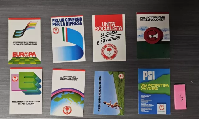 Cartoline Psi Partito Socialista Italiano 8 Cartoline Politica