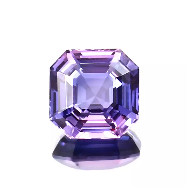 AAA+ Natural Ceylon Purple Pink Sapphire Loose Gemstone Asscher Cut 11x11 MM