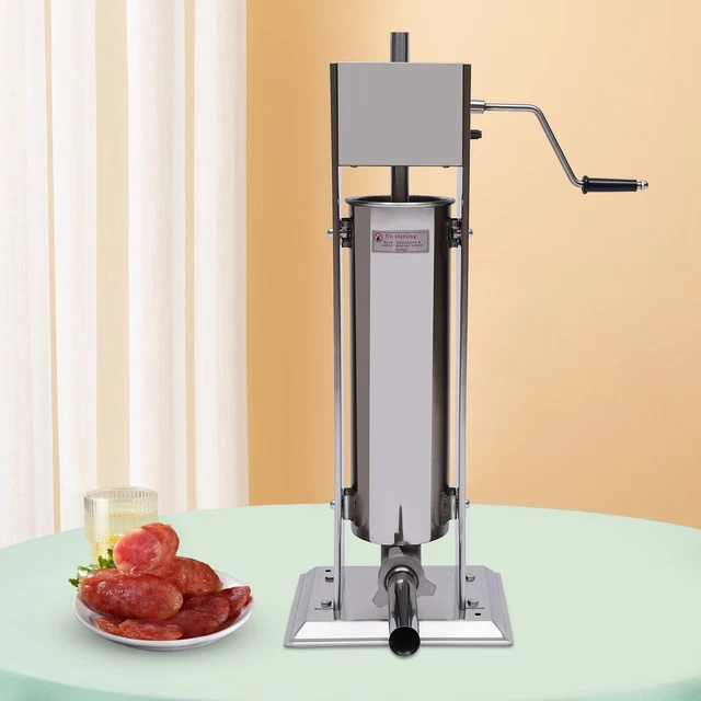 Manual  Sausage Stuffer 7L Vertical Sausage Maker Machine Stainless Meat Press