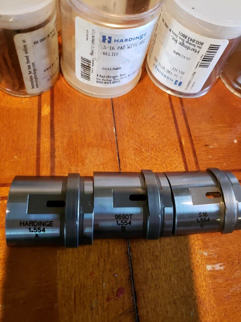 Lot of 20  HARDINGE S16 ROUND SMOOTH COLLET PAD 1.554 Dia  8 new and 12 used