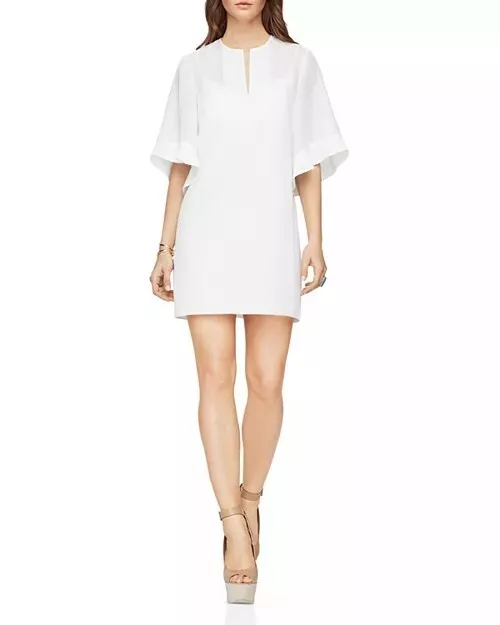 New Bcbgmaxazria Tati V-Neck  Ruffle Sleeve Shift Mini  Dress  Size Xs $250.00 2