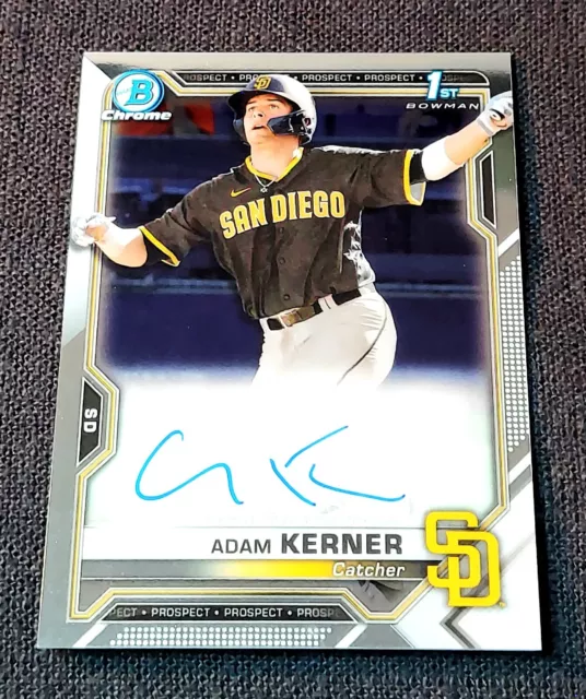 2021 Bowman Chrome 1st Auto Adam Kerner #CPA-AK Padres