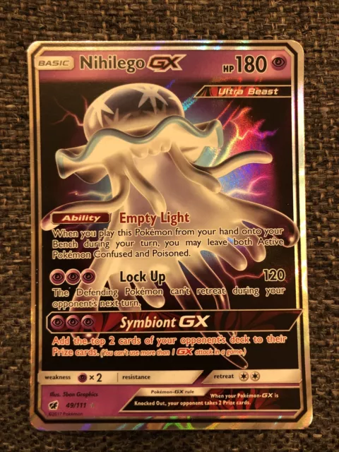 Nihilego GX 103/111 Full Art Ultra Rare Card Pokémon Crimson Invasion - NM