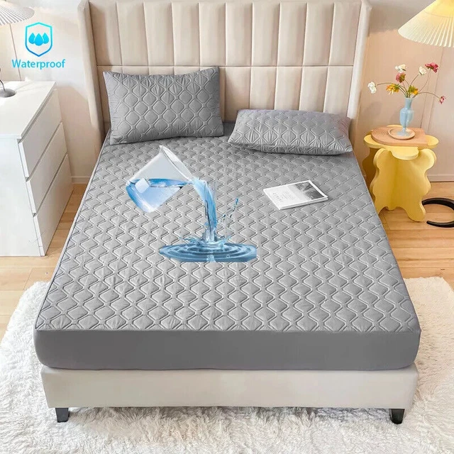 Cubierta protectora antiácaros suave transpirable cubierta protectora lavable sábana ajustable