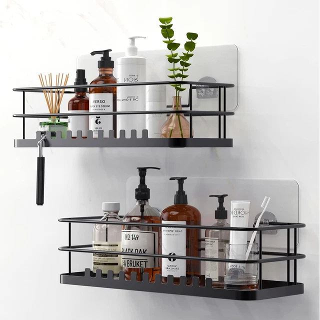 2 Pack Bathroom Shower Caddy Organizer Shelf Stainless Steel No Drilling