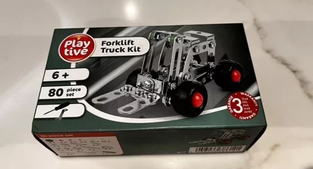 Playtive Forklift Truck Kit -Metal Construction Building Vehicle Set Age 6+ Xmas