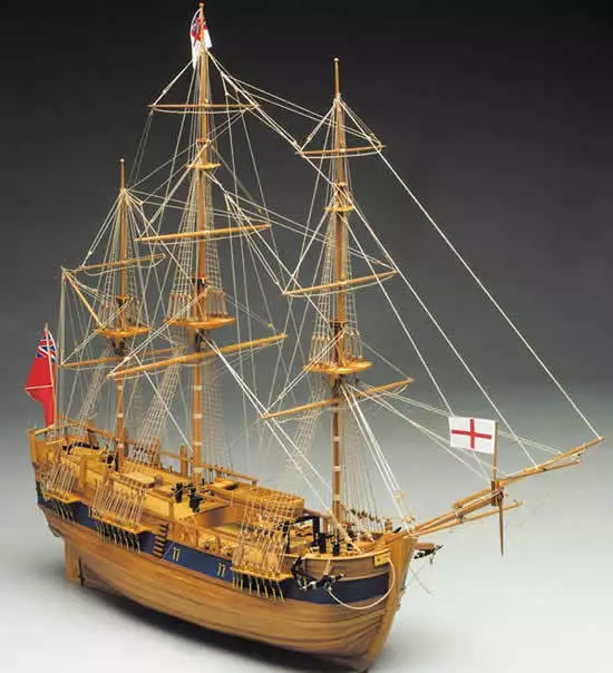 Mantua HM Endeavour Bark 1768 Scale 1:60 Wooden Kit - Captain James Cook's Famou