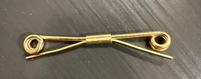 Vintage 2” Collar Bar Slide On Collar Clip Gold Tone Formal Wedding Jewelry