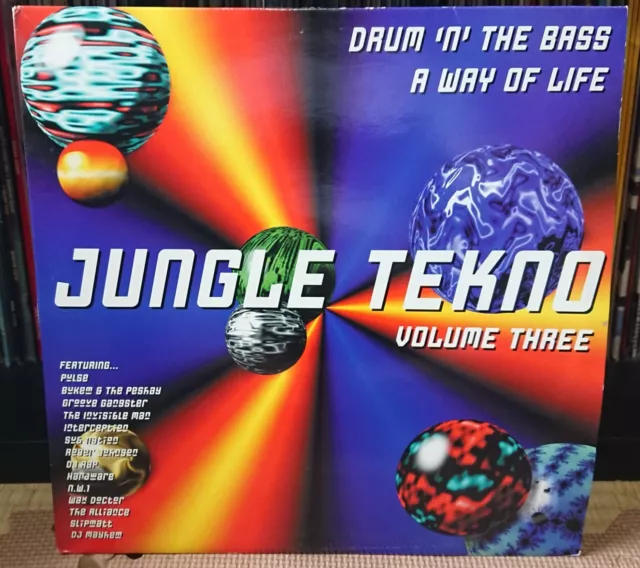 Jungle Tekno Volume Tres (Drum 'N' The Bass - A Way Of Life)/Reino Unido 2xLP en muy buen estado+