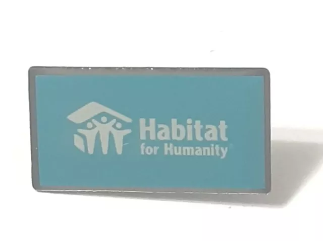 Habitat For Humanity Lapel Hat Jacket Pin Blue Georgia Jimmy Carter Tie Tac