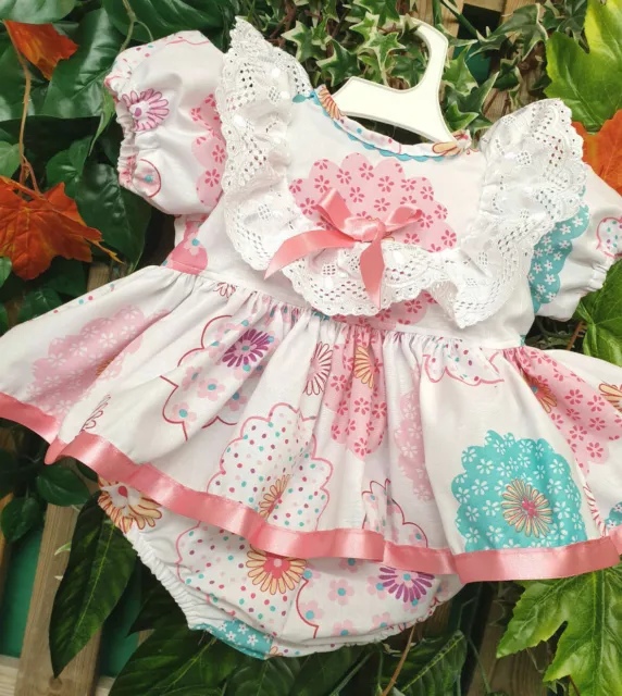 Dream Sale 3-6 12-18 2-3 Baby  Girls Multi Twirly Blouse Dress Top And Bloomers