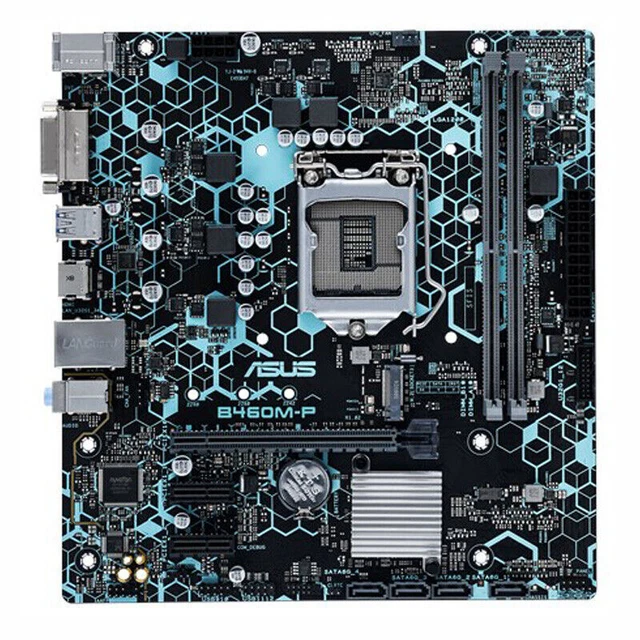 ASUS B460M-P MOTHERBOARD Intel B460 LGA 1200 DDR4 M.2 mATX Core DVI-D ...