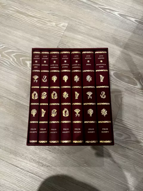 Jane Austen's Works - 7 Novels Boxset - Folio Society - Red set - VGC