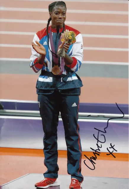 Christine Ohuruogu Hand Signed 12x8 Photo London Olympics 2012 1.