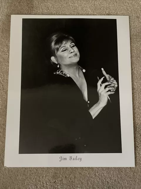 JIM BAILEY Female Impersonator as BARBRA STREISAND 8X10 B&W Photo VG