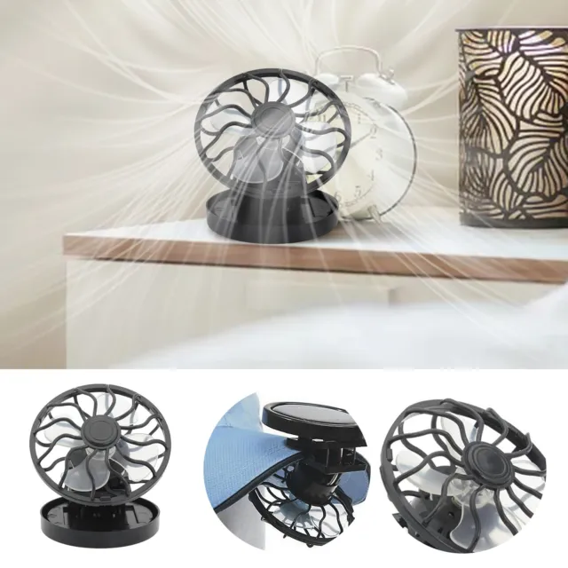 Summer Portable Mini Solar Powered Clip Fan ?Clip On Table Travel Mini Air