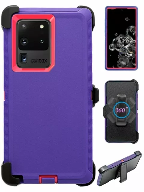For Samsung Galaxy S21 S21+Ultra Shockproof Defender Case Cover with Belt Clip