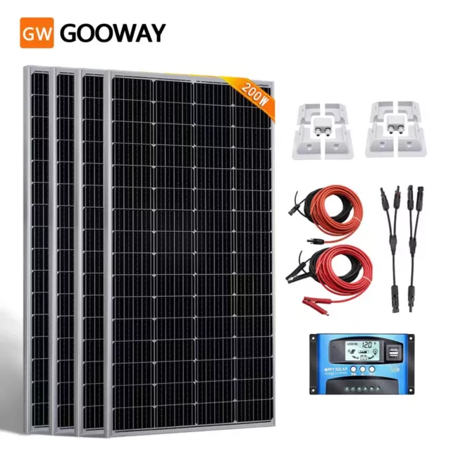 100W 120W 170W 200W Solar Panel Kit 12V With Mounting Brackets RV Caravan camper