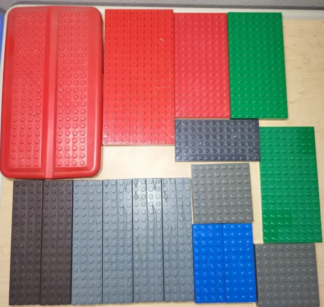 15 Lego base plates, various Brands Vintage City, Lot