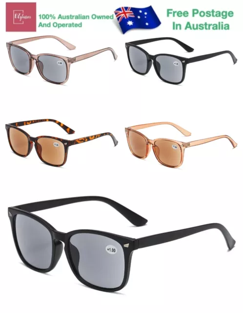 Mens Women Magnifying Eyeglasses Sunglasses Tinted Fashion Reading Glasses