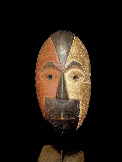 African Tribal Face Face Mask Wood Hand Carved WOOD Wall Hanging Art-5575