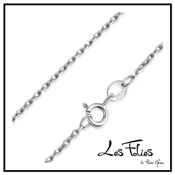 Collar Cadena de Cable Pequeño De 45cm Espesor 1,1mm de Plata 925 - LES FOLIES