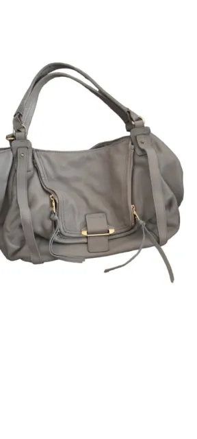 Kooba Grey leather shoulder bag Large