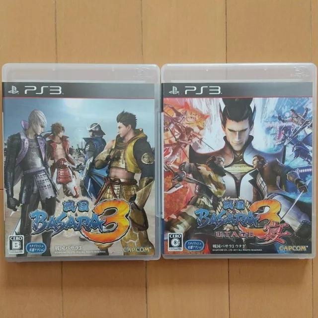 Sengoku Basara 3 ＋ 3 Utage 2Games set Sony PlayStation 3 PS3 Tested