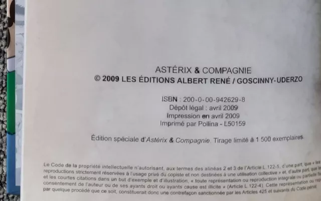 uderzo - asterix et compagnie - hors commerce - RARE 1er tirage 1500 ex 3