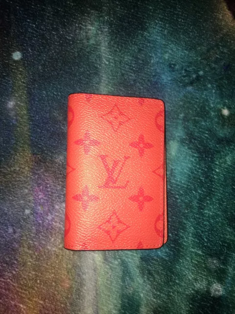 Louis Vuitton Taiga Taigarama Fuchsia Pink Monogram Logo Pocket Organizer  Wallet