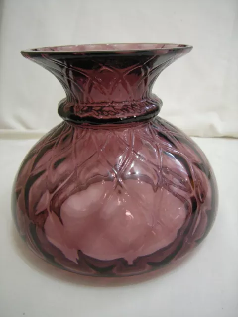 Rare Vintage Amethyst Glass Oil Lamp Shade(5.5" Fitter)