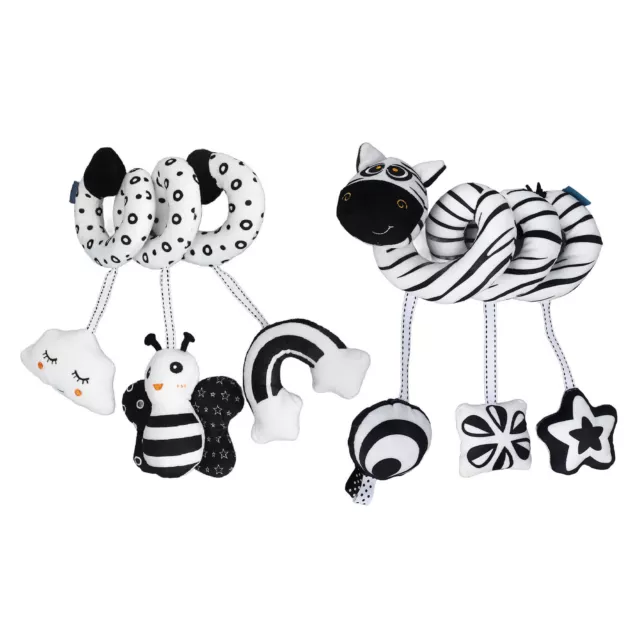 Baby Cartoon Spiral Plush Toy Newborn Car Stroller Hanging Rattles Toy &sw