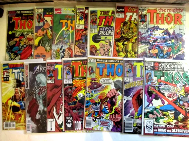 LOT of 14 THOR 352-436 Annuals 8,15,16  400, V2 #1  Mid-to-High Grade  1985-1998