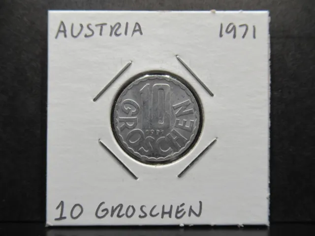 Austria 10 Groschen 1971 - Coin in 2x2 Flip - A0109
