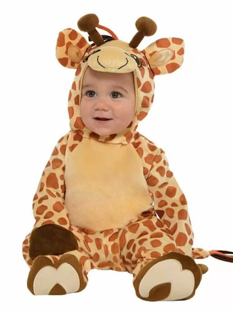 Giraffe Fancy Dress Costume Cute Jumpsuit Toddler Baby 6-12m Junior Animal Zoo