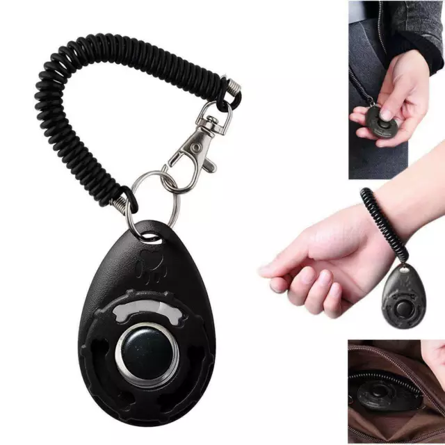 1Pcs Pet Dog Training Clicker Cat Puppy Button Click Trainer Obedience Aid Click