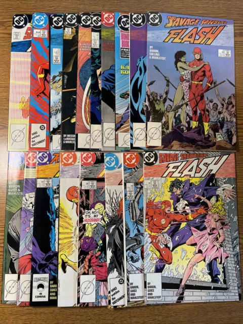 THE FLASH #2 3 4 5 6 7 8 9 10 11 12 13 14 15 16 17 Annual 1 2 1987 lot Run DC